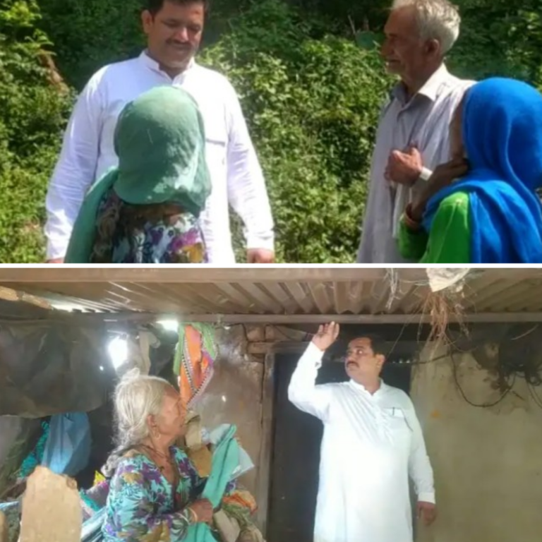 लाचारी से बेबस वृद्धा बिना छत के रहने को मजबूर…