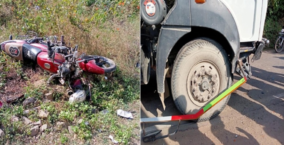 ट्रक ने बाइक को मारी टक्कर बच्चों सहित तीन लोग घायल… ट्रक चालक फरार