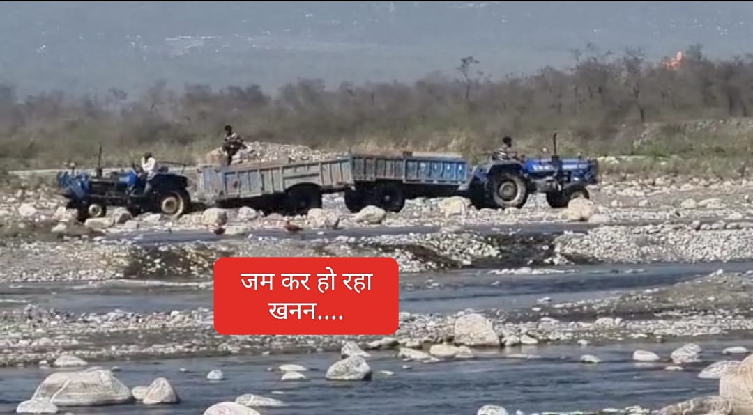 अवैध खनन करने वाले पांच ट्रक दो ट्रैक्टर जब्त…2 लाख 39 हजार रूपए जुर्माना भी…