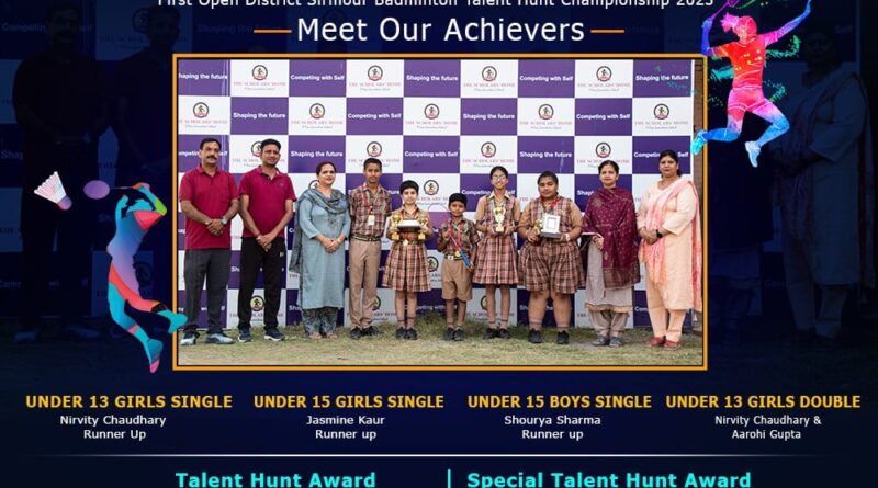 निवृत्ति ने जीती अपने वर्ग में टैलेंट हंट बैडमिंटन चैंपियनशिप…THE SCHOLARS HOME