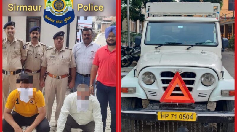 अंतरराज्यीय गाड़ी चोर गिरोह के दो सदस्य गिरफ्तार… हिमाचल में दे रहे थे वारदातों को अंजाम