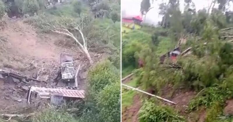 हिमाचल में फिर बड़ा लैंडस्लाइड कई मकान और गौशाला आई चपेट में…