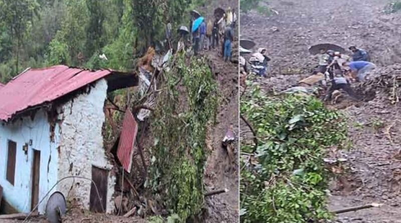 बादल फटने से दो घर और एक गौशाला चपेट में…13 लोगों में से पांच के शव बरामद