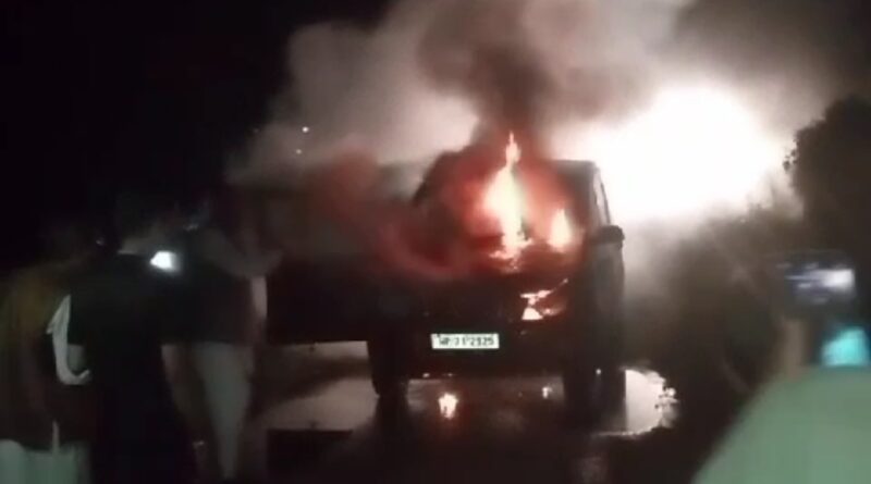 संगड़ाह के बड़ग मे Car मे लगी आग की चपेट मे आने से बाल-बाल बच चालक…. 