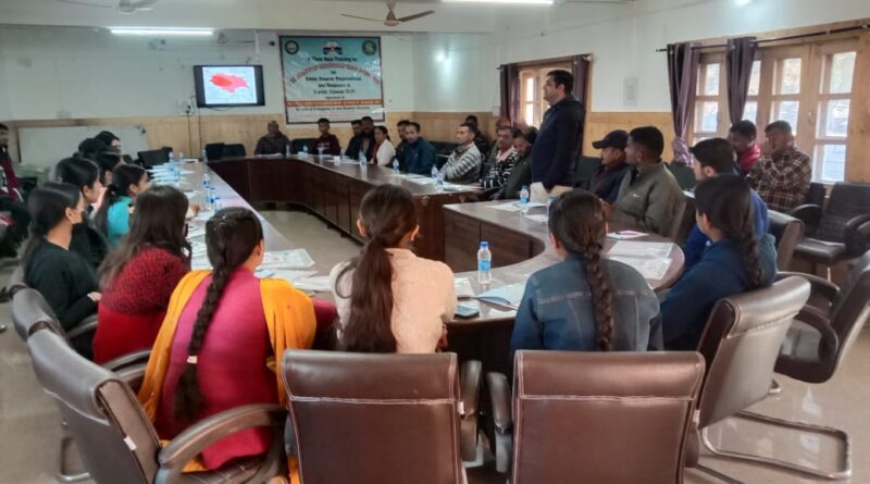 आपदा प्रबंधन विषय पर तीन दिवसीय युवा स्वयंसेवक प्रशिक्षण कार्यक्रम आरंभ…