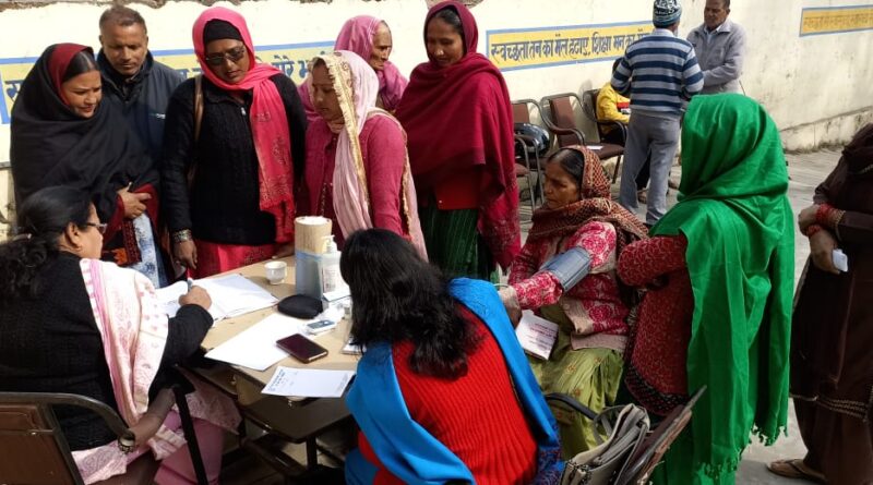 मुफ्त कैंप में 200 लोगों ने करवाई स्वास्थ्य जाँच…
