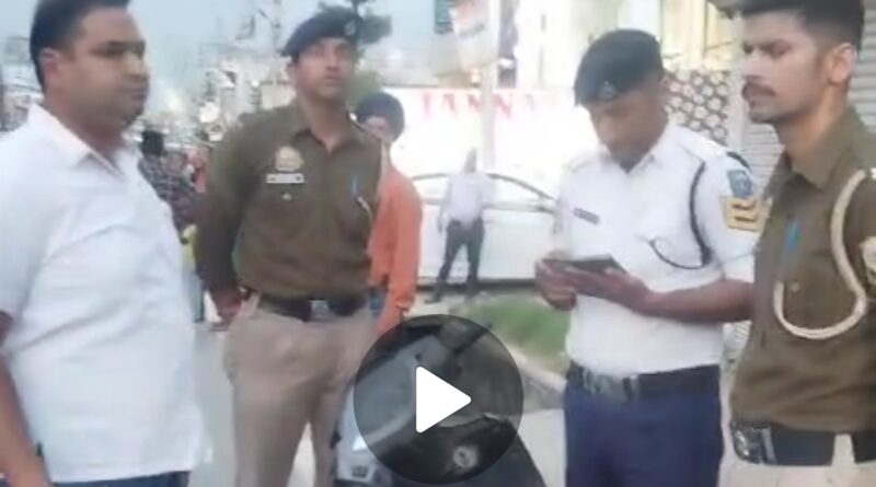 शराब ठेकेदार का विडियो वायरल…यातायात पुलिस के साथ बदसलूकी, ट्रांसफर की धमकी…!.. VIDEO VIRAL