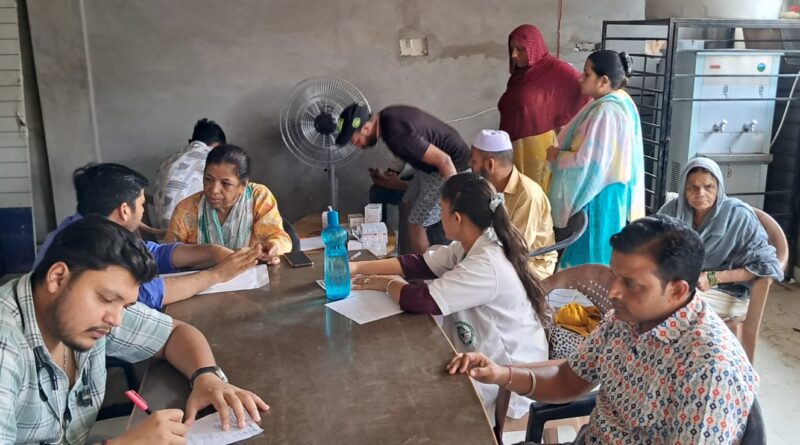माजरा में 140 लोगों की हुई मुफ्त स्वास्थ्य जांच….