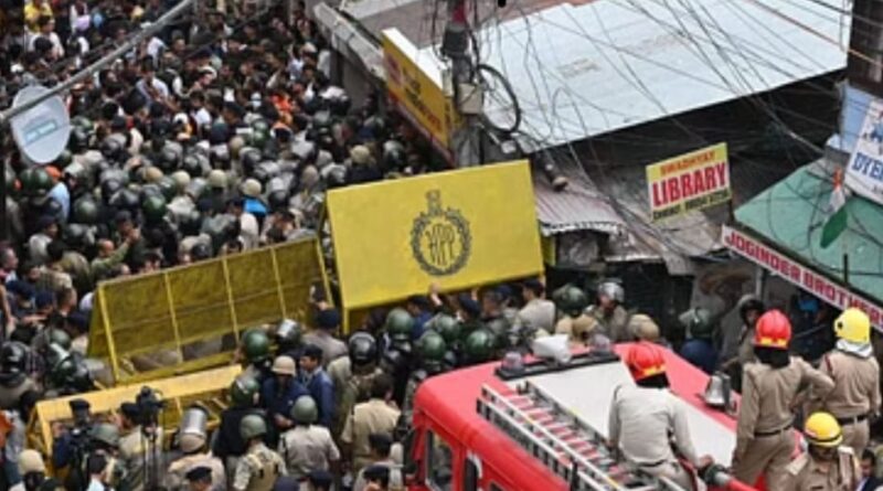 संजौली मस्जिद को लेकर हिन्दू संगठनों का उग्र प्रदर्शन… police ने किया लाठीचार्ज…