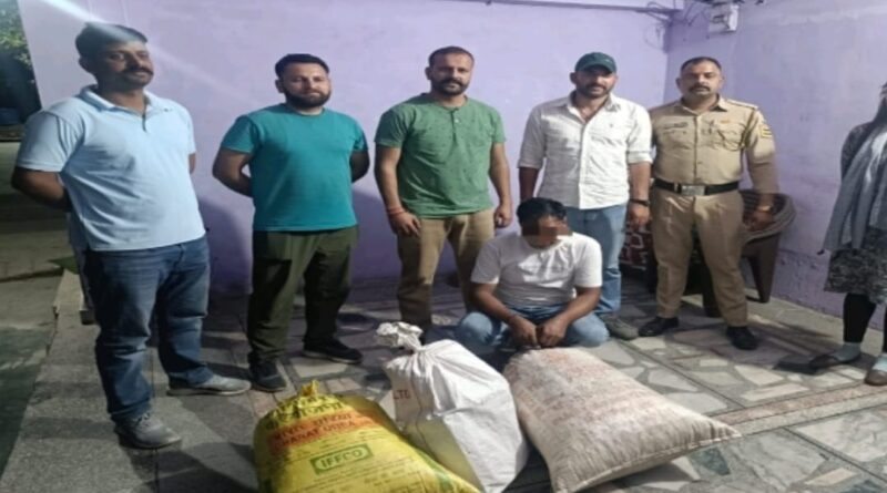 साढ़े 17 किलो नशीले पदार्थ के साथ एक यूवक गिरफ्तार….